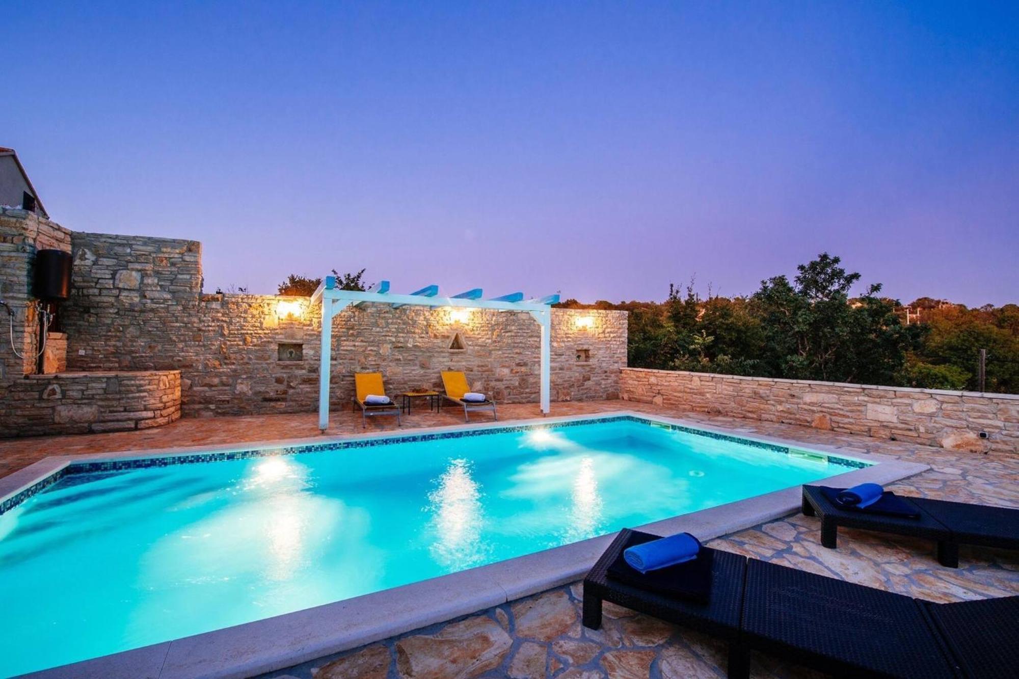 My Dalmatia - Holiday Home Korlat With Private Pool Benkovac Ngoại thất bức ảnh