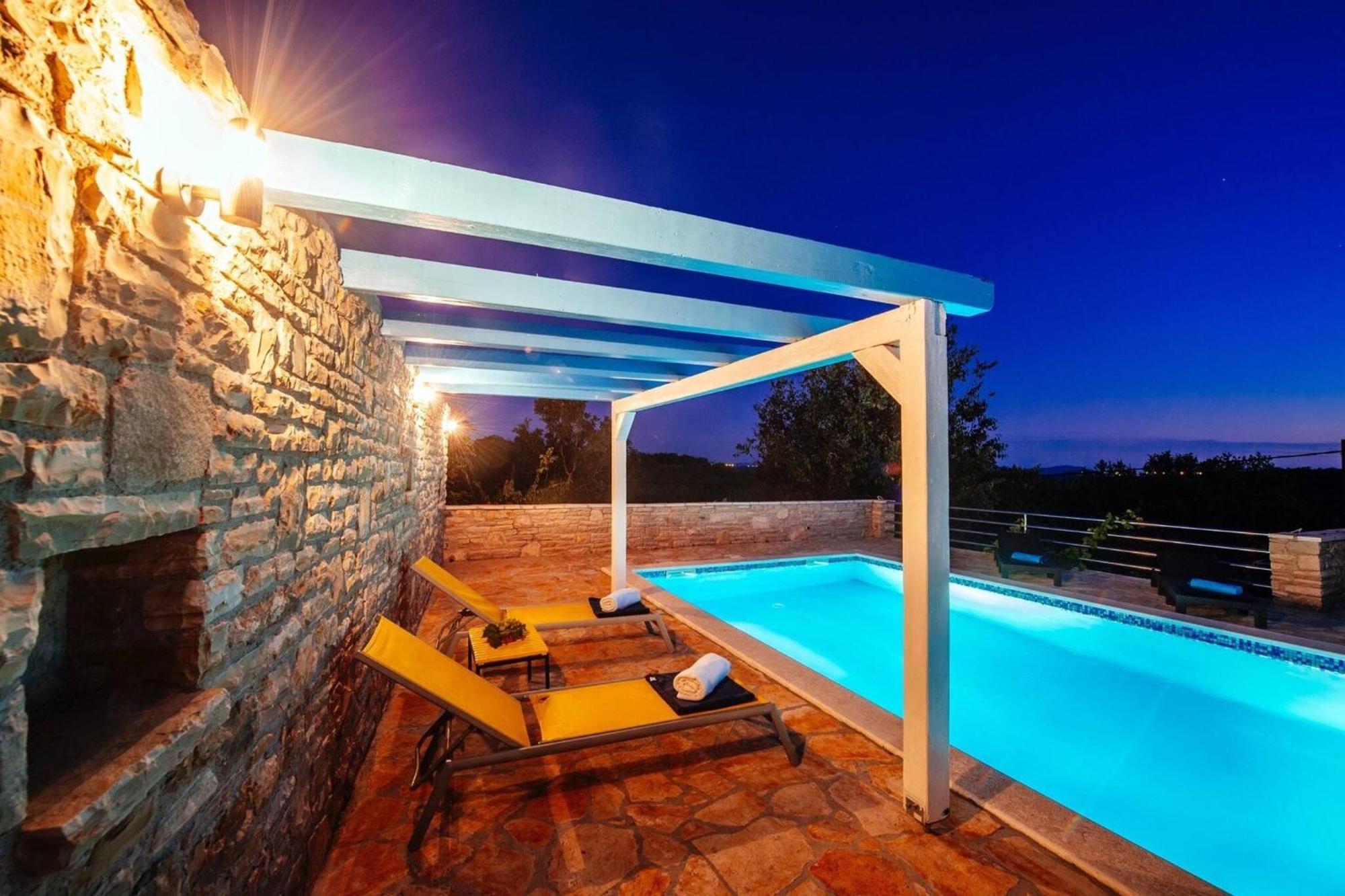 My Dalmatia - Holiday Home Korlat With Private Pool Benkovac Ngoại thất bức ảnh