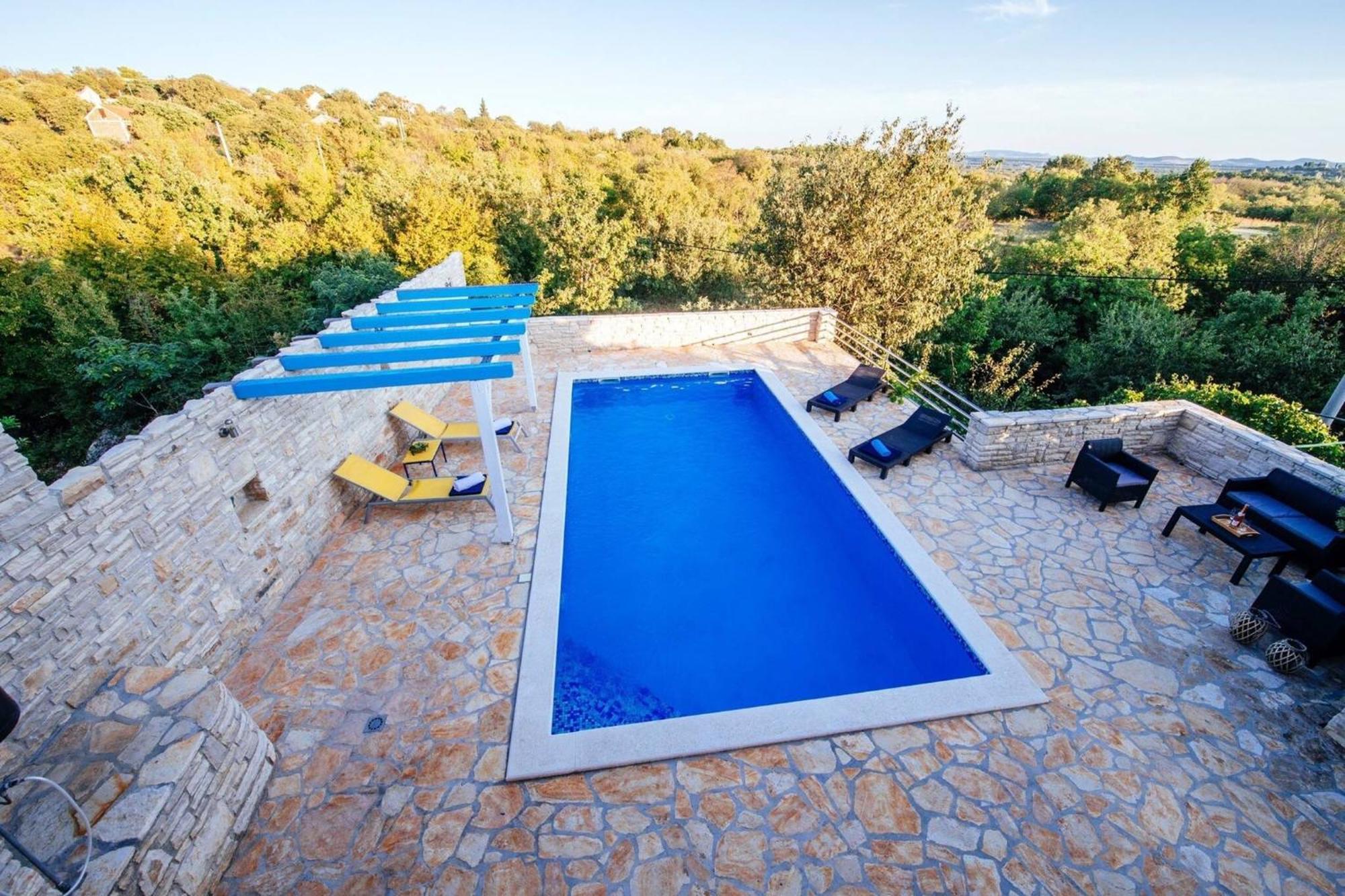 My Dalmatia - Holiday Home Korlat With Private Pool Benkovac Ngoại thất bức ảnh