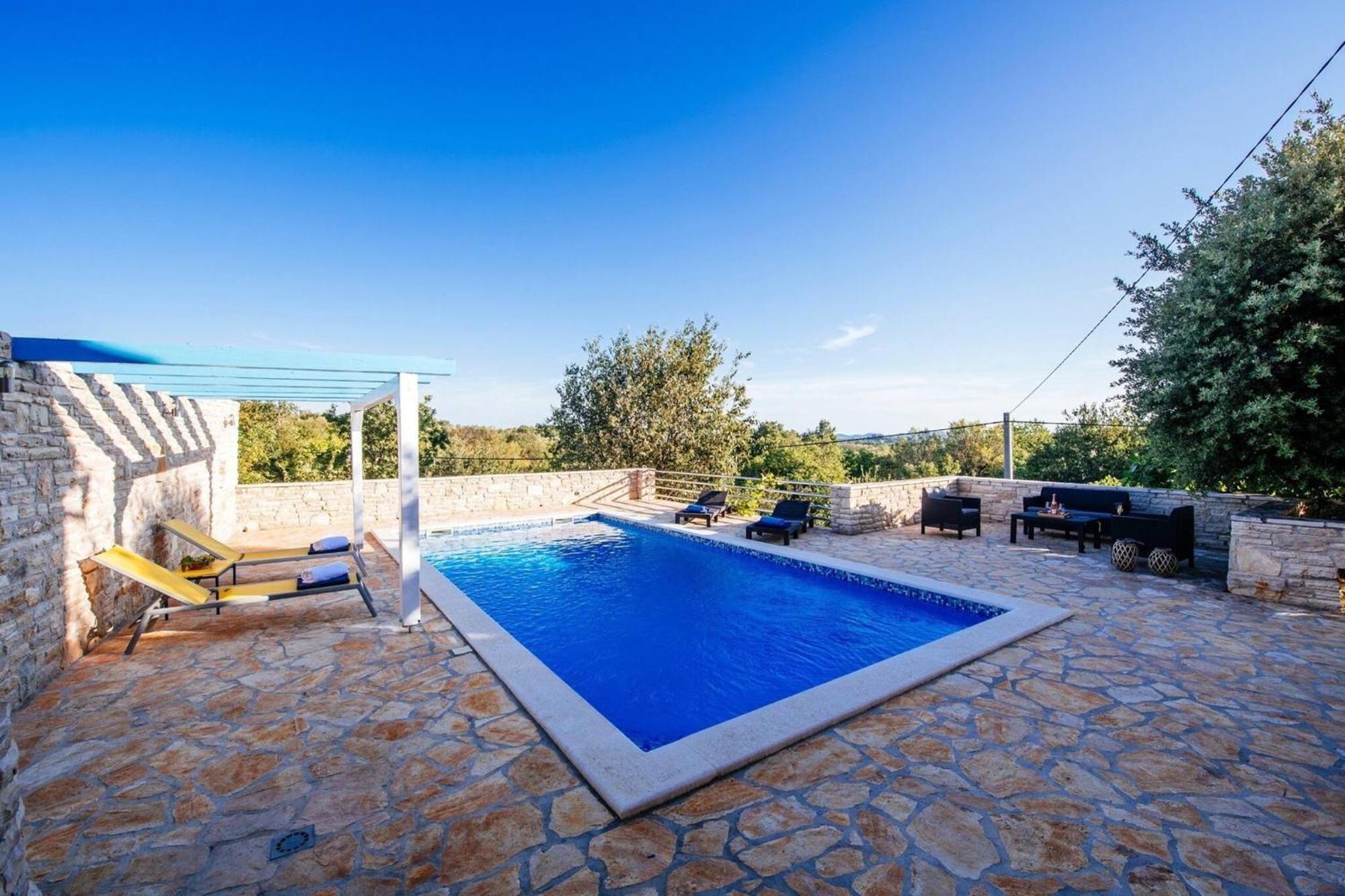 My Dalmatia - Holiday Home Korlat With Private Pool Benkovac Ngoại thất bức ảnh