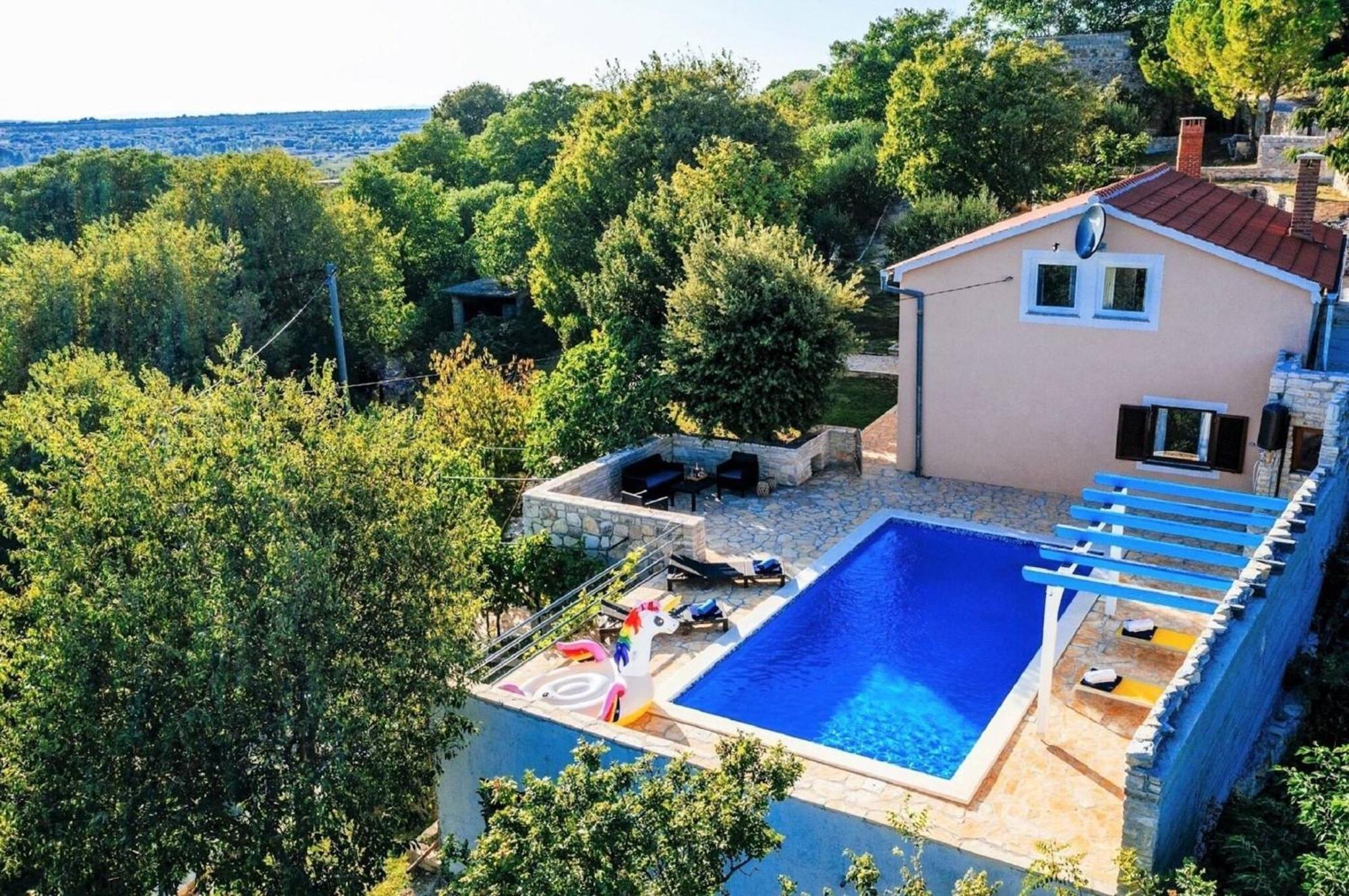 My Dalmatia - Holiday Home Korlat With Private Pool Benkovac Ngoại thất bức ảnh